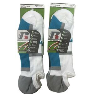 2 Russell Performance Men's Extreme No Show Socks